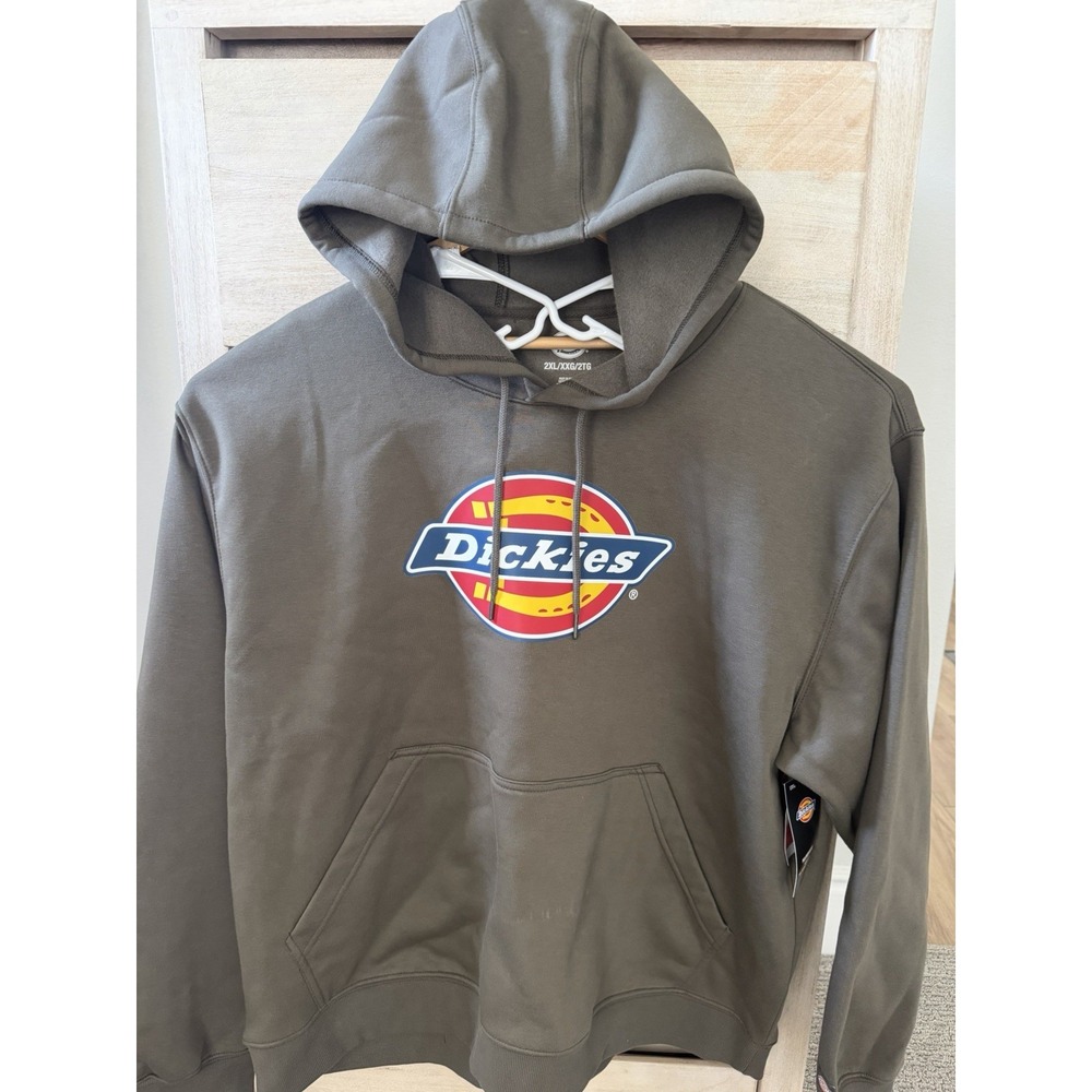 New Dickies Graphic Fleece Hoodie Classic style 2 XL olive workwear vintage logo